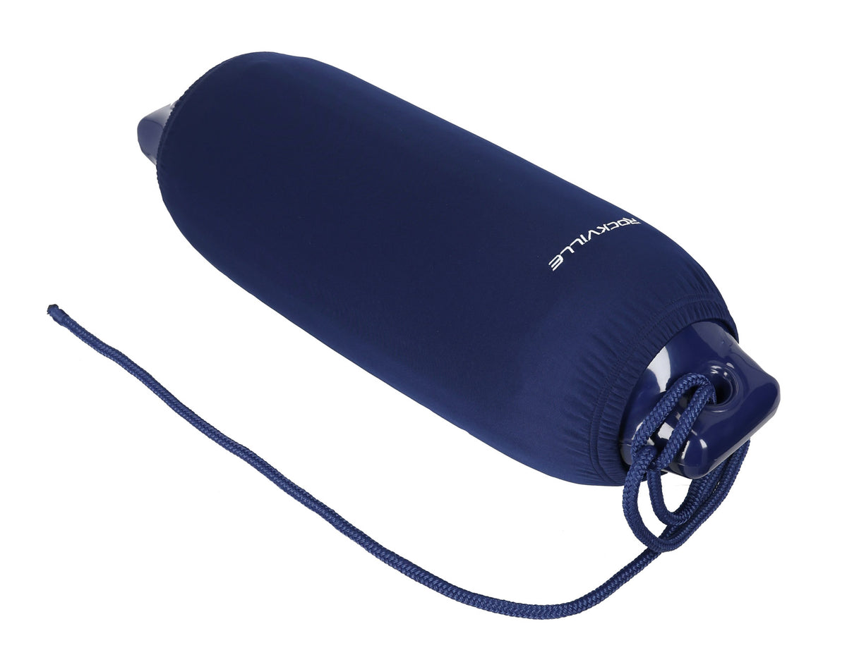 Rockville FEN410-NAVY BLUE Boat 10" Fender Package 4 Bumpers, 4 Covers, 4 Lines