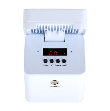 Rockville FLIP PAR WHITE Battery Par Can Wash Light w/ Wireless DMX+Wifi App