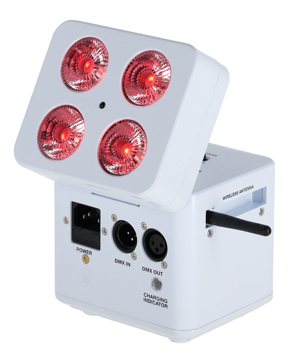 Rockville FLIP PAR WHITE Battery Par Can Wash Light w/ Wireless DMX+Wifi App