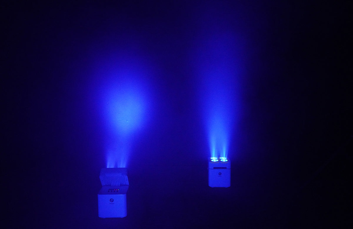 Rockville FLIP PAR WHITE Battery Par Can Wash Light w/ Wireless DMX+Wifi App