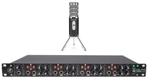 Mackie HM-400 Pro Rackmount 4-Channel Headphone Amplifier+Samson Microphone