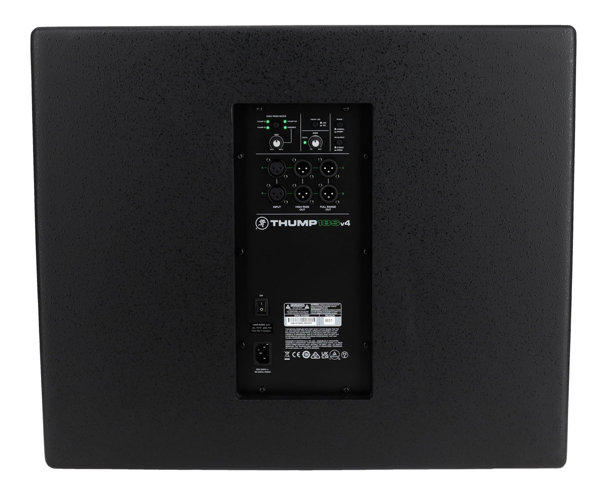 Mackie Thump18S V4 18" 1400 Watt Powered Active Subwoofer+Sub Slip Cover