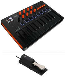 Arturia MINILAB 3 Orange 25 key MIDI USB Keyboard Controller+Sustain Pedal