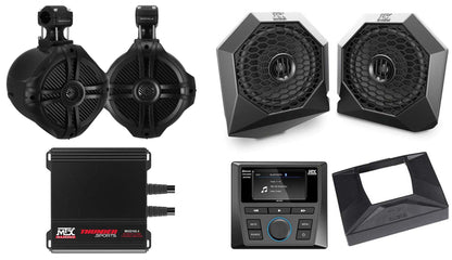 Tower Speakers+Amp+Bluetooth Receiver for 2014-2018 Polaris RZR XP1000/900