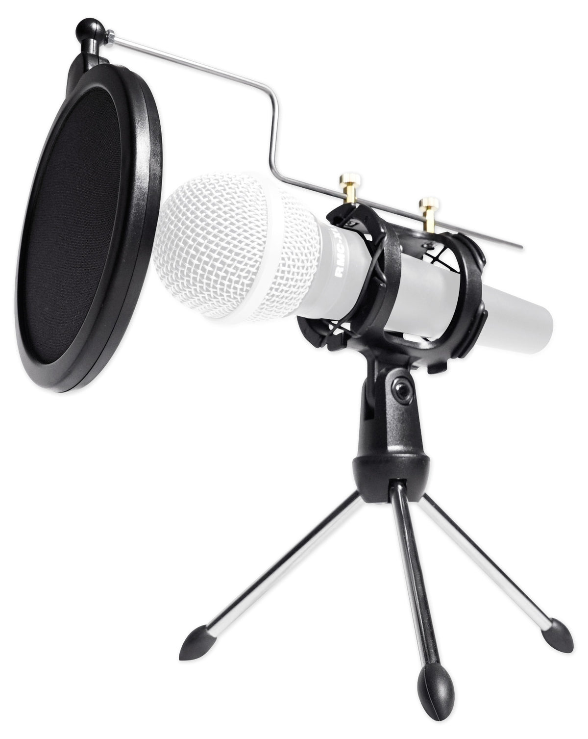 Rockville 2-Person Podcast Podcasting Recording Kit w/Mics+Stands+Headphones