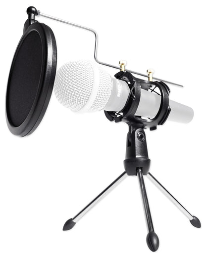 Rockville 2-Person Podcast Podcasting Recording Kit w/Mics+Stands+Headphones