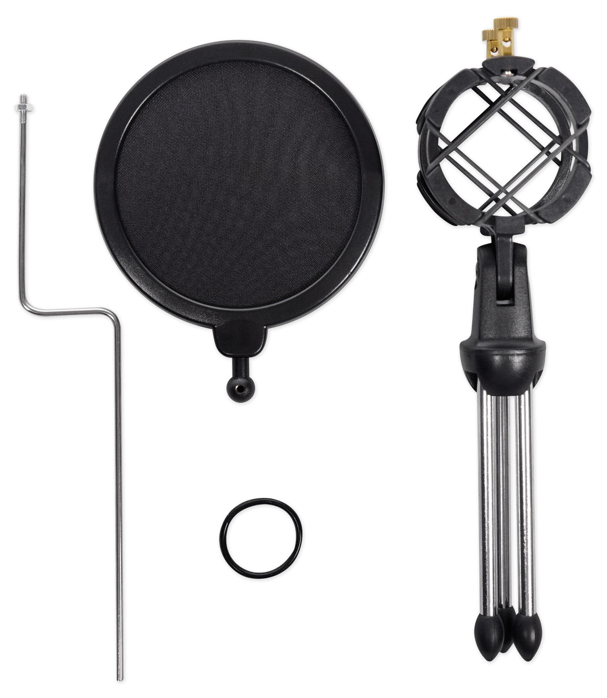 Rockville 2-Person Podcast Podcasting Recording Kit w/Mics+Stands+Headphones