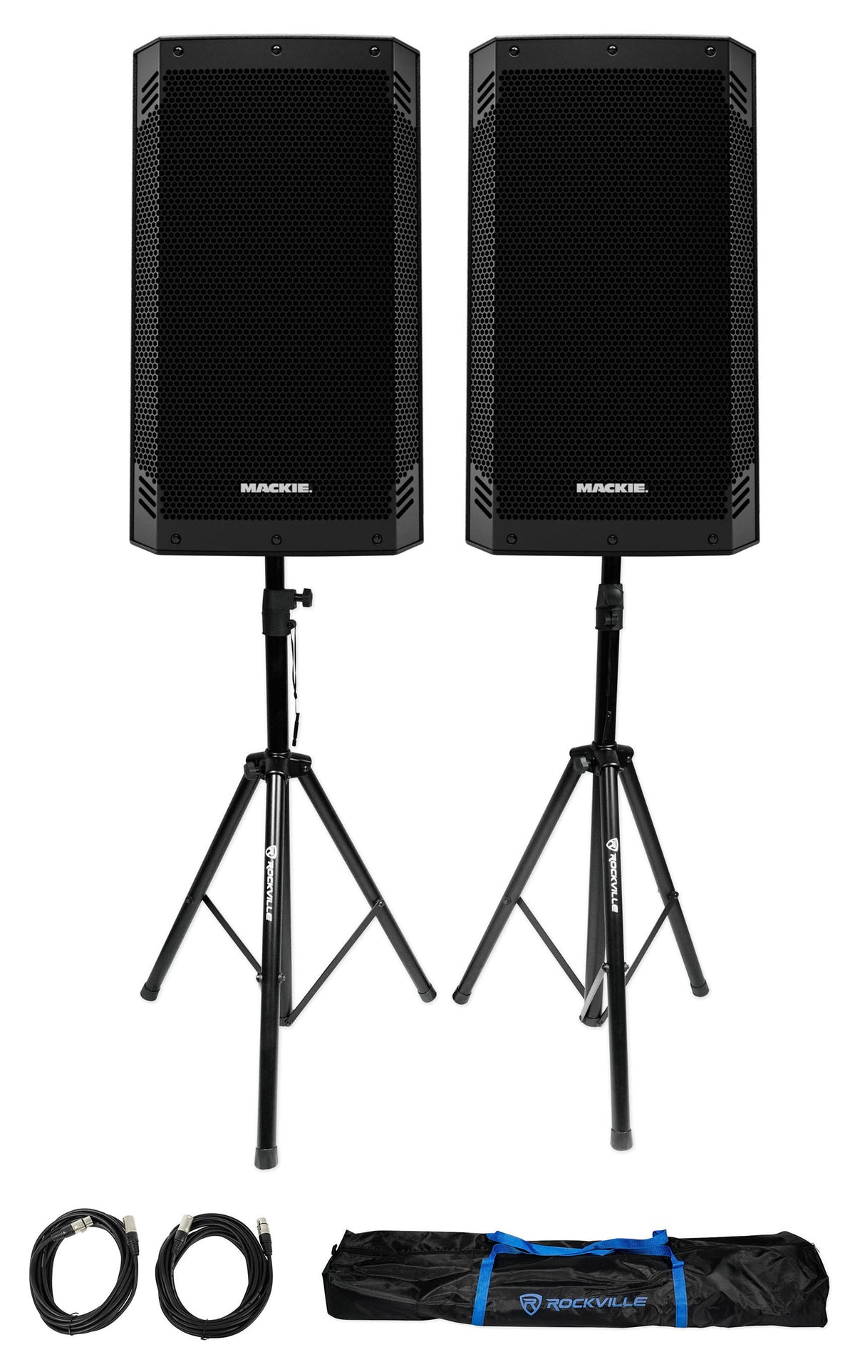 Thrash12 v2 PA Speaker Pair with Tripod Stands