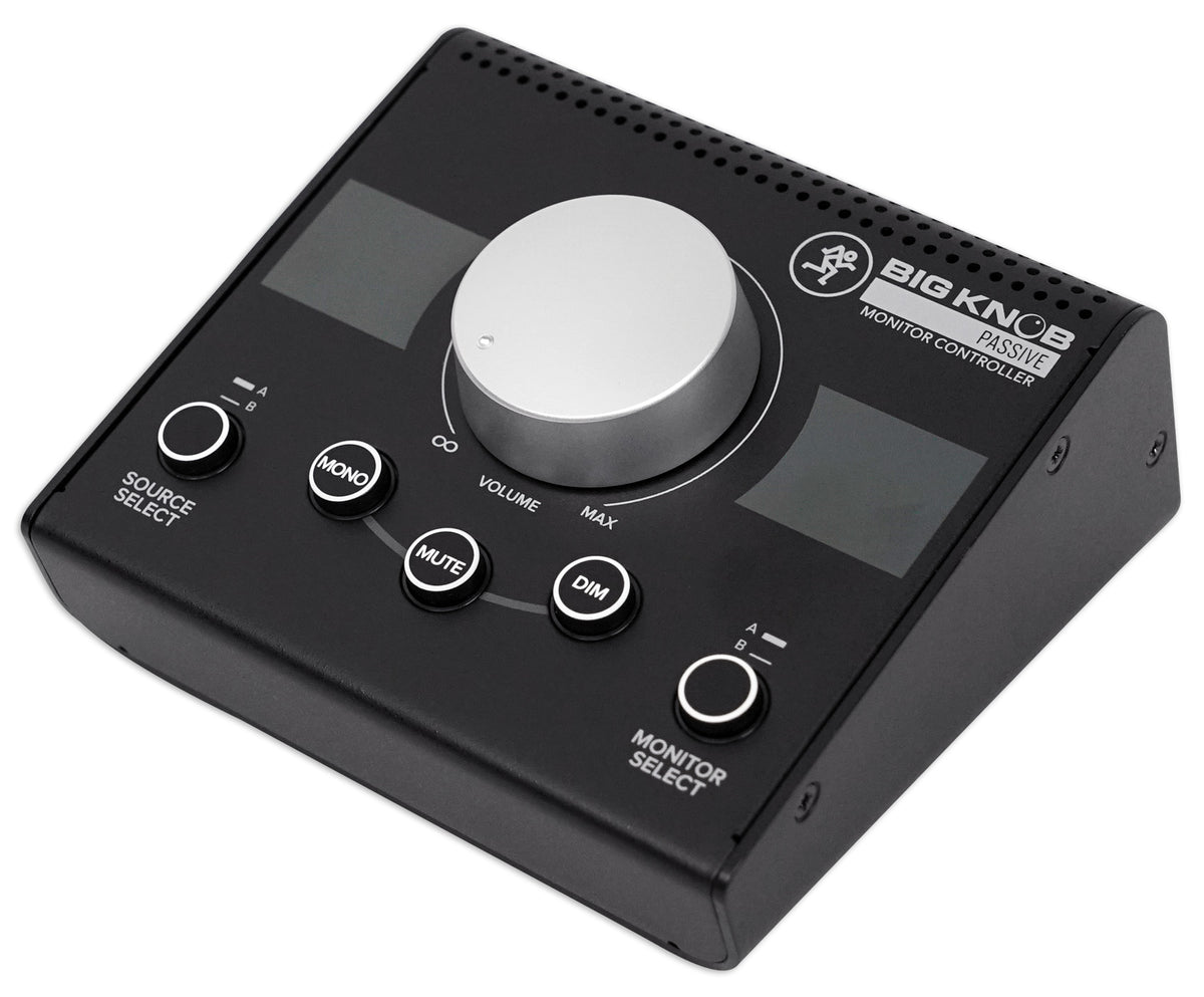 Mackie Big Knob Passive 2x2 Studio Monitor Controller+Microphone+Case+Cable