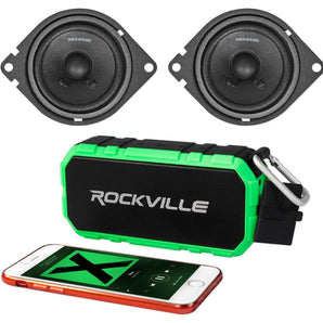 Pair Memphis Audio PRX27 2.75" 30 Watt Car Speakers+Portable Bluetooth Speaker