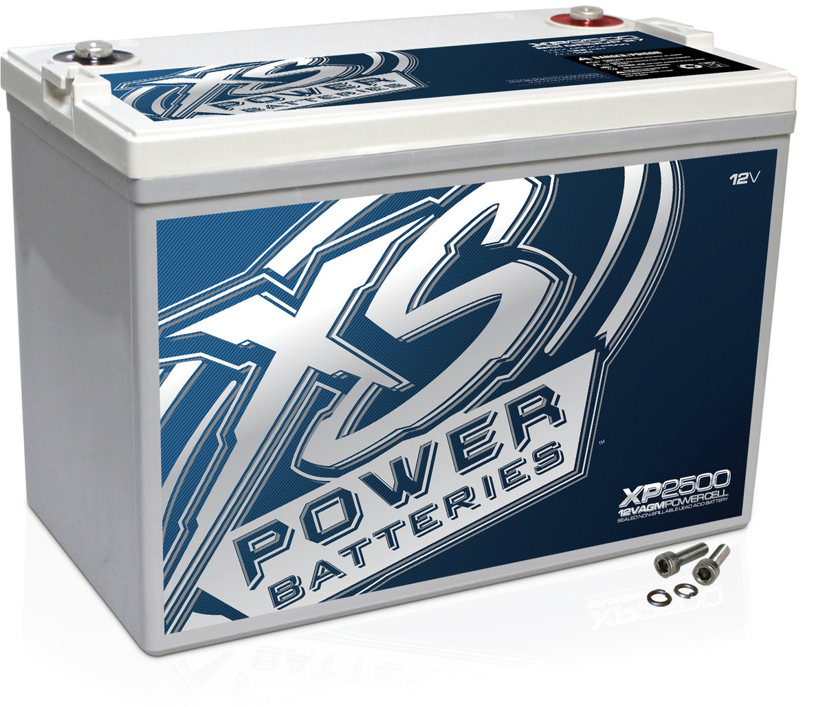 XS Power XP2500 2500 Watt Power Cell Car Audio Battery+Power+Ground Wires