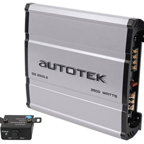 Autotek SS2500.2 Super Sport 2500w 2-Channel Car Amplifier Class A/B + Amp Kit