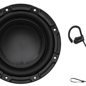 Polk Audio DB842SVC 8" 750 Watt Single 4-Ohm Car or Marine Subwoofer+ Earbuds