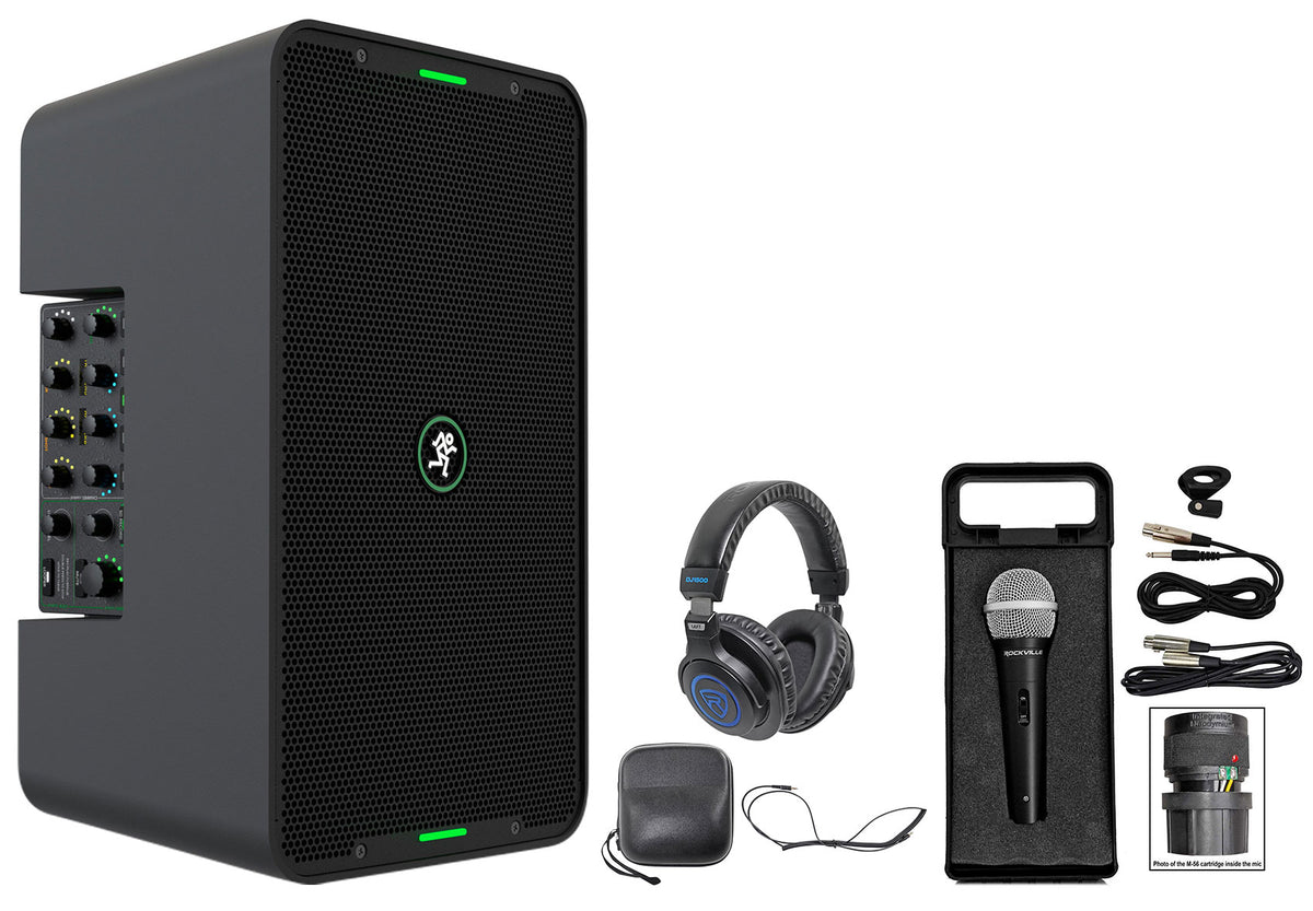 ShowBox Rechargeable 8" DJ PA Bluetooth Speaker + Mixer + Mic + Headphones