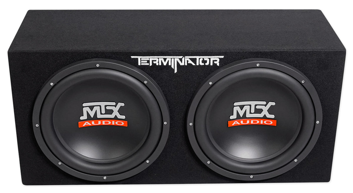MTX Terminator TNE212DV 1000w RMS Dual 12” Subs+Vented Subwoofer Box+Amplifier