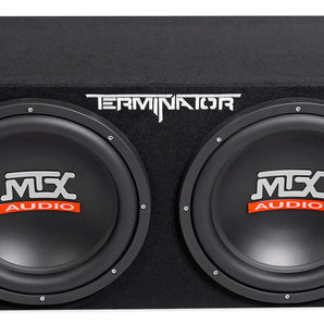 MTX Terminator TNE212DV 1000w RMS Dual 12” Subs+Vented Subwoofer Box+Amplifier