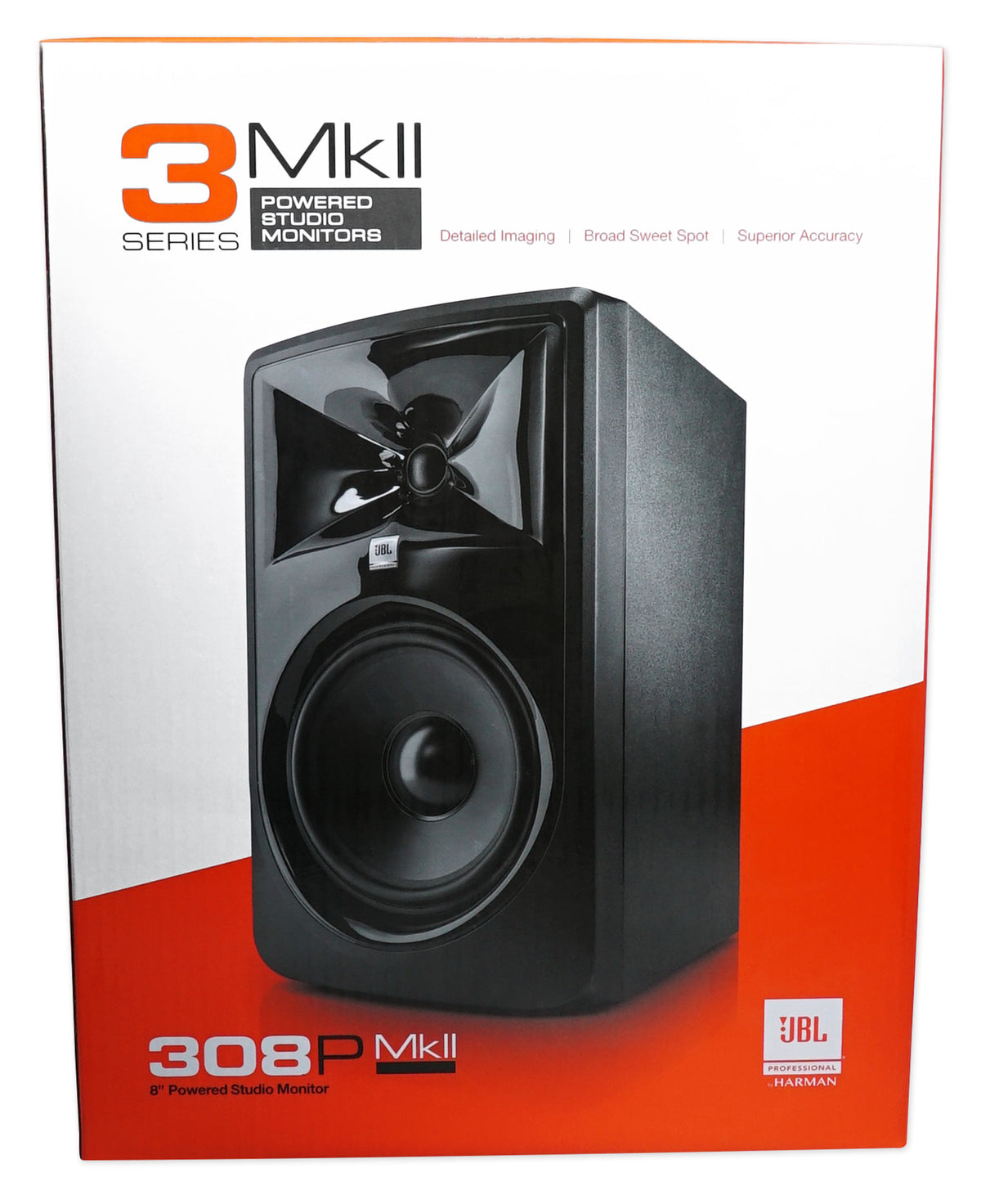 JBL 308PMKII 8" Powered Studio Reference Monitor Monitoring Speaker