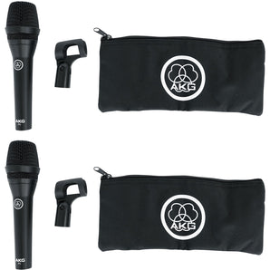 (2) AKG P5i Handheld Dynamic Metal Vocal Microphones Mics