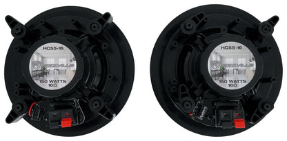 Rock Zone 8 Ch. Multi Room Receiver+(32) 5.25" Black Ceiling Speakers