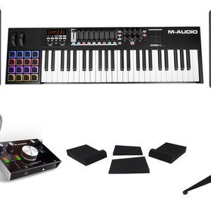 M-Audio Producer Kit 49Key Keyboard Controller+Mic+Headphones+Interface+Monitors