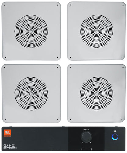 CSA140Z 70V Amplifier + (4) MS81 Metal Ceiling Speakers