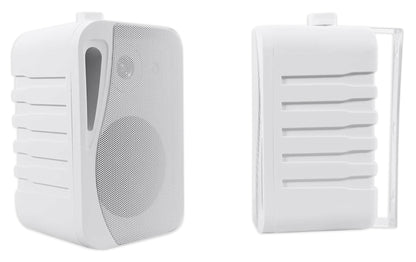 Rock Zone 8 Channel Multi Room Home Receiver+8) White 4" Wall Speakers