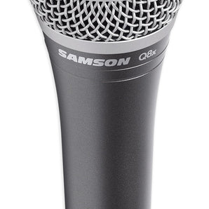 SAMSON Q8x Pro Handheld Vocal Microphone+Mic Clip+Carry Bag 4 DJ/Church/Karaoke