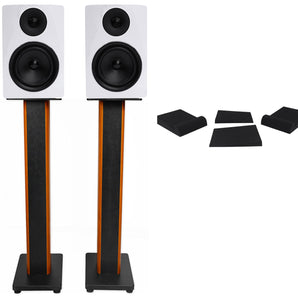 Pair Rockville APM6W 6.5" 2-Way 350 Watt USB Studio Monitors+36" Stands+Pads
