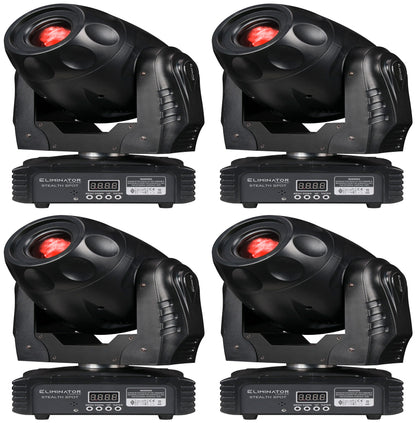 (4) Stealth Spot 60W LED DMX Moving Head Spot Lights