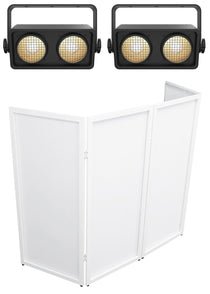 (2) Shocker 2 Blinder Lights + RFSSW White DJ Facade Bundle