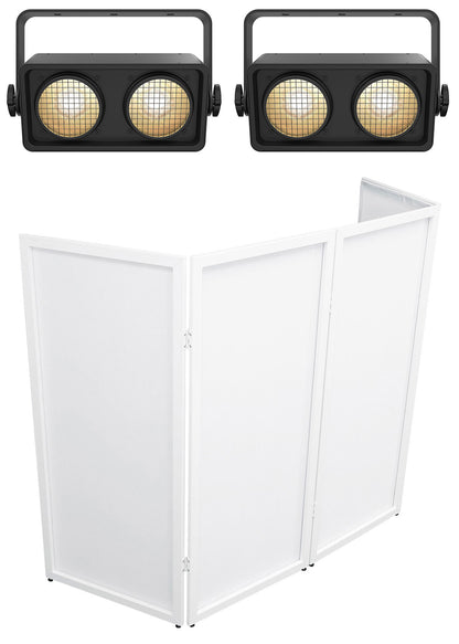 (2) Shocker 2 Blinder Lights + RFSSW White DJ Facade Bundle