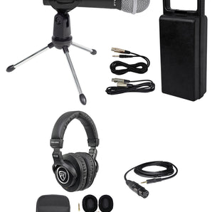 Rockville PC Gaming Twitch Live Stream Kit w/ Game Microphone+Stand+Headphones