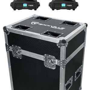 (2) Chauvet DJ Intimidator Beam 140SR DMX Moving Head Lights + Flight/Road Case