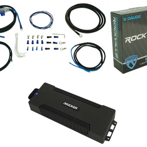 KICKER 48PXA10005 1000 Watt 5-Channel Amplifier+Amp Kit For ATV/UTV/RZR PXA10005