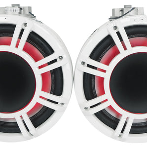 Pair KICKER 47KMFC11W 11" Marine Horn Loaded Flat Mount Tower Speakers KMFC11W