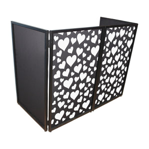 ProX XF-SPHEARTSX2 (2) Hearts Pattern Facade Enhancement Scrims - White on Black