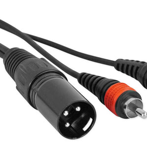 Rockville RXLRDRCA5 5' Ft. XLR to Dual RCA Pro Audio Cable 100% Copper