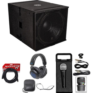 Avante Audio Imperio Pro IMP118 18" Active Subwoofer w/DSP+Mic+Headphones+Cable