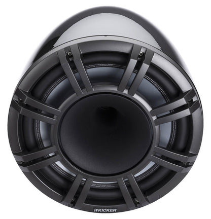 (2) KICKER 47KMFC11 11" Marine Boat Horn Loaded Flat Mount Tower Speakers KMFC11