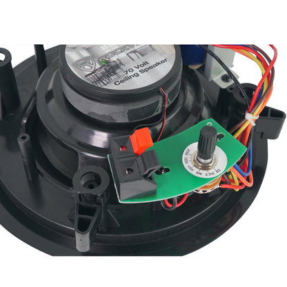 CSA 140Z Commercial 70V Amplifier + (2) 6.5" Black Ceiling Speakers