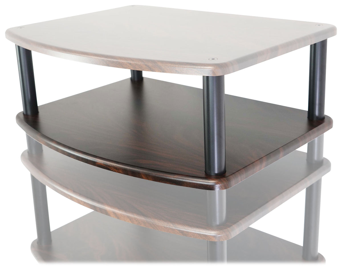 FLX Dark Wood 4-Shelf + Dark Wood Add-On Shelf Bundle