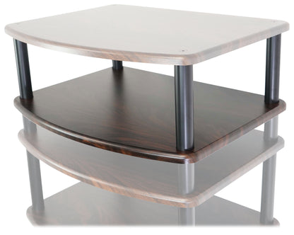 FLX Dark Wood 4-Shelf + Dark Wood Add-On Shelf Bundle