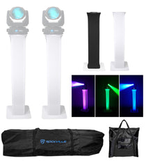 (2) Totem Stands+Black and White Scrims For (2) Marq Gesture Beam 500 Lights