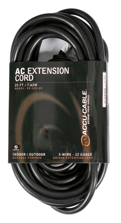 American DJ ADJ EC123-25 25 Foot 12 Gauge AC Extension Cord w/ Edison Plug
