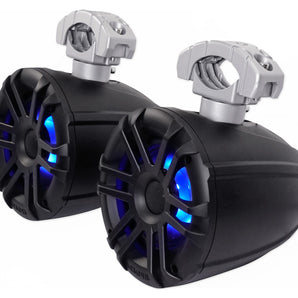 (2) Memphis Audio MXA60TB 6.5" 150w Marine Boat Wakeboard Tower Speakers - Black