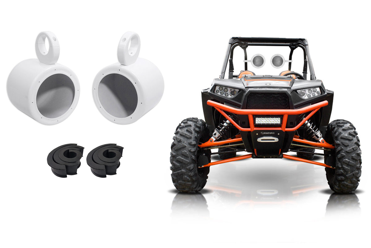 MAC65W 6.5" Rollbar Speaker Cans for Polaris/UTV, RZR, Cart, Polaris, Jeep