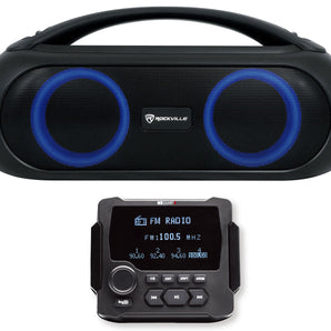 MB Quart GMR-LCD Marine/Boat Stereo Bluetooth AM/FM Radio Receiver+Free Boombox