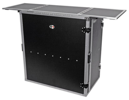ProX XS-DJSTN Portable Foldout Mobile DJ Combo Table Facade+Gooseneck Mic Stand