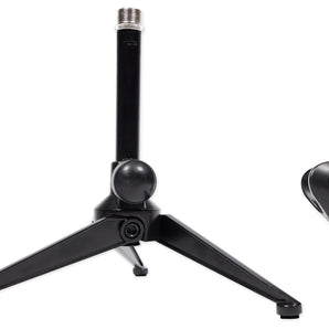 Rockville RDTS Adjustable Height Studio Desktop Tripod Microphone Stand+Mic Clip