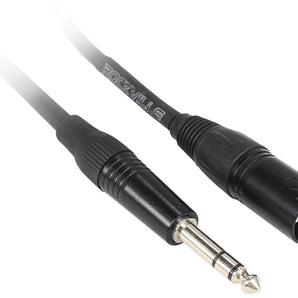 5 Rockville 30' Male REAN XLR to 1/4'' TRS Balanced Cable OFC (5 Colors)